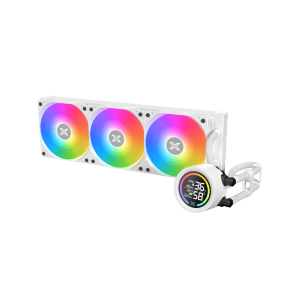 XIGMATEK LK 360 DIGITAL ARCTIC LCD ARGB AIO PWM CPU LIQUID COOLER EN45912 WHITE