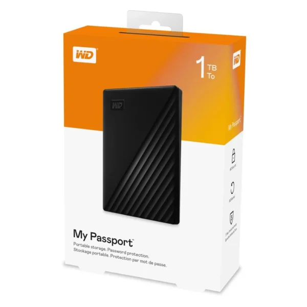 WD MY PASSPORT – 1 TB (USB 3.2 Gen 1 Portable HDD)
