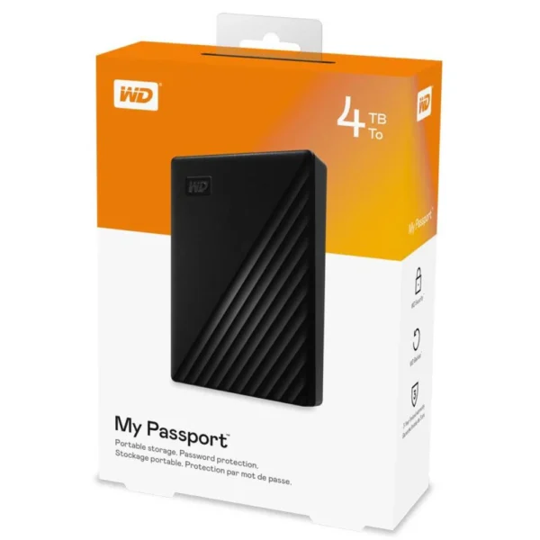 WD My Passport – 4 TB (USB 3.2 Gen 1 External HDD)