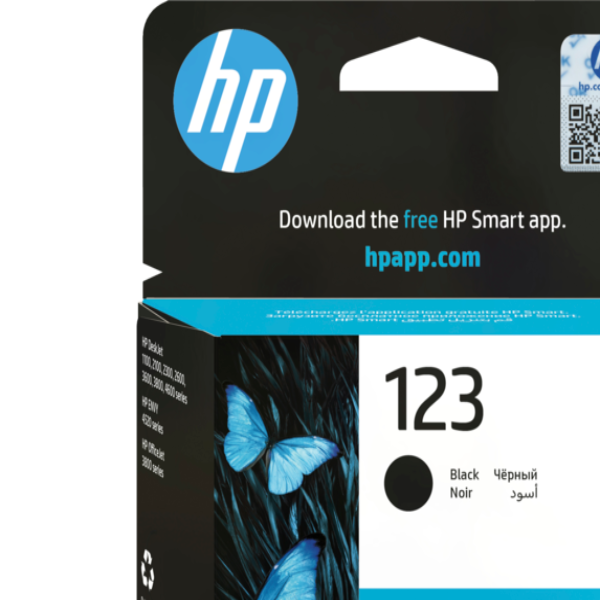 HP 123 BLACK INK CARTRIDGE