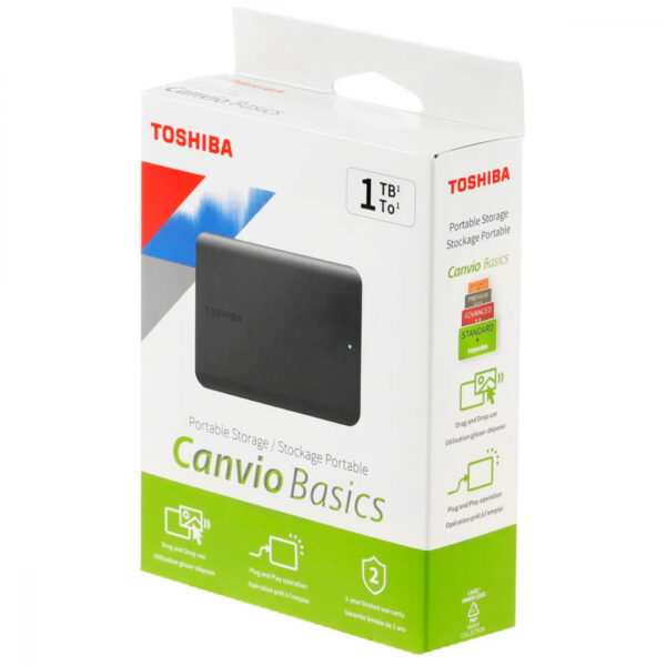 Toshiba Canvio Basics – 1 TB Portable HDD