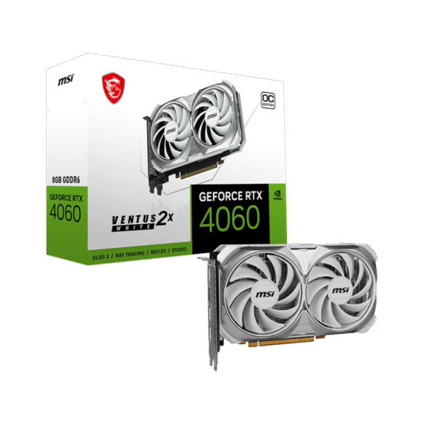 MSI GeForce RTX™ 4060 VENTUS 2X WHITE 8G OC – 8 GB GDDR6