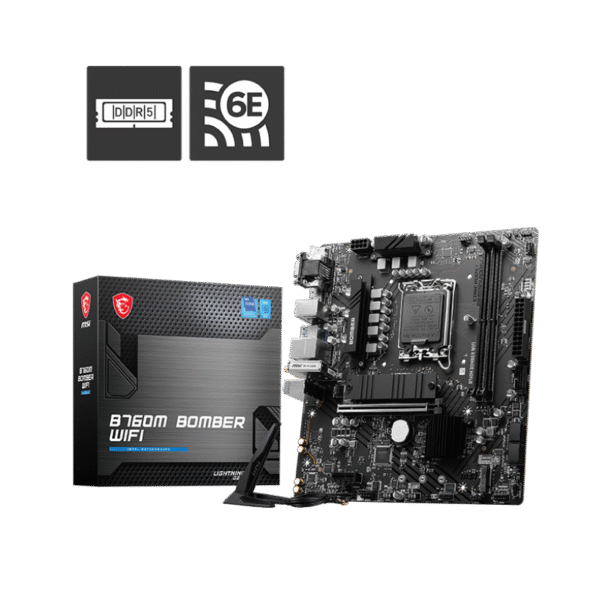 MSI B760M BOMBER WIFI Motherboard (DDR5, LGA 1700)