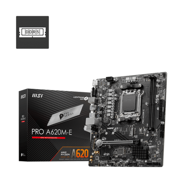 MSI PRO A620M-E DDR5 Motherboard (AM5, A620 Chipset, mATX)