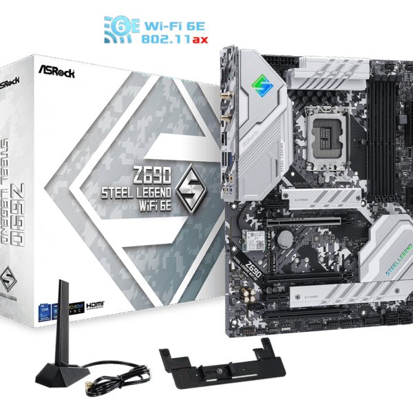 ASRock Z690 Steel Legend WiFi 6E Motherboard (DDR4, PCIe 5.0, ATX)