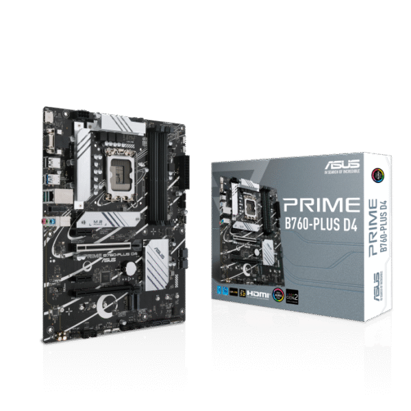ASUS Prime B760‑PLUS D4 Motherboard (DDR4, PCIe 5.0, ATX)