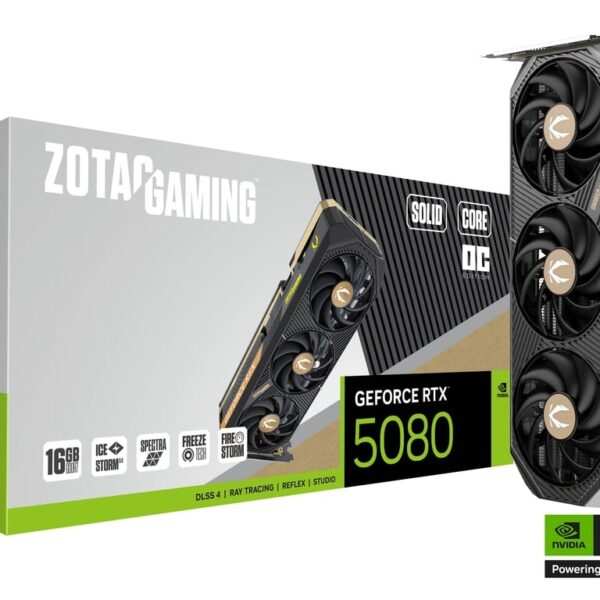 ZOTAC GAMING GeForce RTX™ 5080 SOLID CORE OC – 16 GB GDDR7