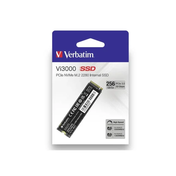 VERBATIM VI3000 PCIE NVME™ M.2 SSD – 256GB