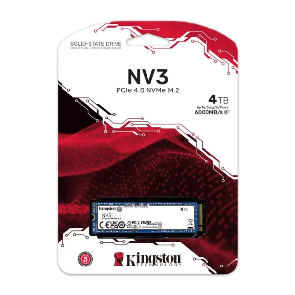 KINGSTON NV3 4TB PCIE 4.0 NVME M.2 SSD