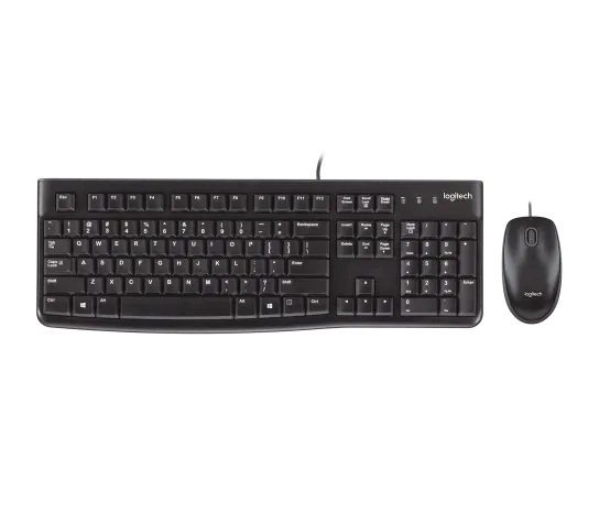 LOGITECH MK120 CORDED KEYBOARD AND MOUSE COMBO