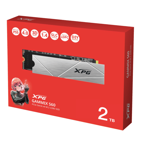 XPG GAMMIX S60 BLADE 2TB M.2 NVME GEN 4.0 SSD