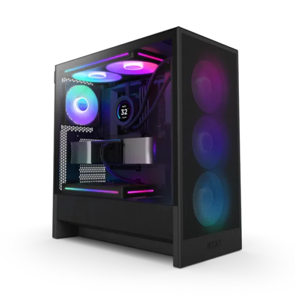 NZXT H5 FLOW RGB | HIGH AIRFLOW GAMING CASE (BLACK)